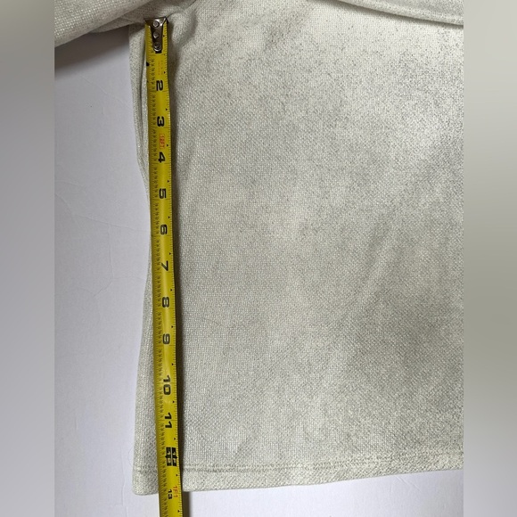 Zara Glitter Textured Wide-Leg pants Medium and sweater Larger Set White Women's - Picture 16 of 16